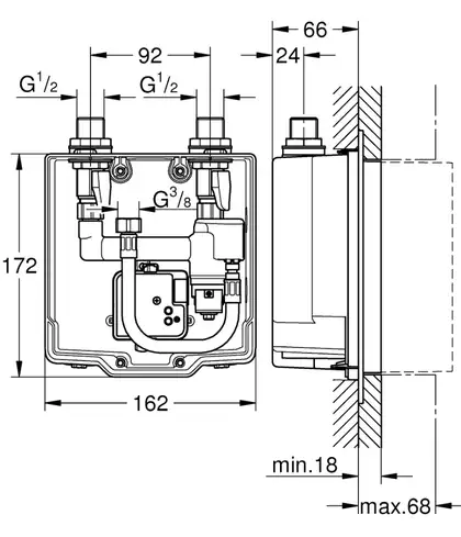 Grohe Eurosmart Cosmopolitan E Монтажний блок (36336001)