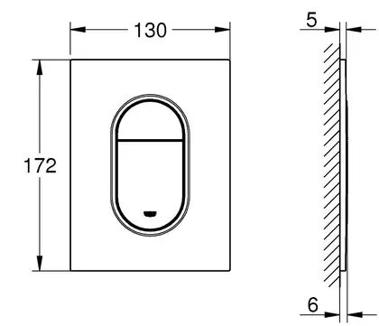 Кнопка змиву для унітазу Grohe Arena Cosmopolitan S, нікель матовий (37624EN0) Кнопка змиву для унітазу Grohe Arena Cosmopolitan S, нікель матовий (37624EN0)