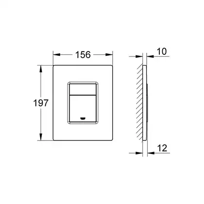 Grohe Even Кнопка змиву, чорна матова (38966KF0)