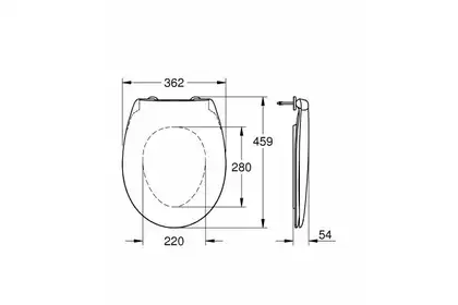 Кришка підлогового унітазу Grohe BAU Ceramic, білий (39493000) Кришка підлогового унітазу Grohe BAU Ceramic, білий (39493000)