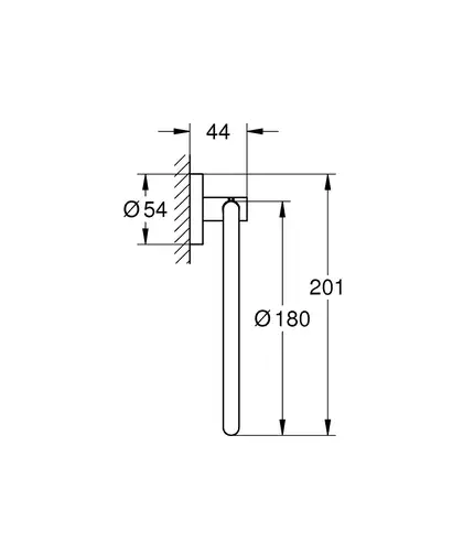 Рушникотримач Grohe Essentials, кільце d18 см, холодний світанок глянець (40365GL1)