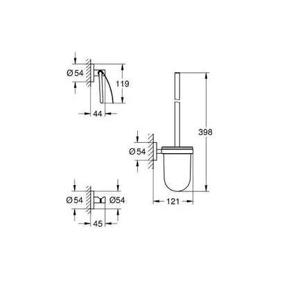 Набір аксесуарів 3 в 1 Grohe Essentials New (40407001) Набір аксесуарів 3 в 1 Grohe Essentials New (40407001)