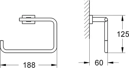Кільце для рушника Grohe Essentials Cube New (40510001) Кільце для рушника Grohe Essentials Cube New (40510001)