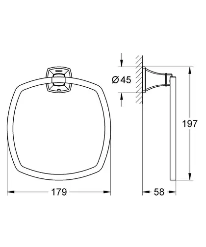 Кільце для рушника Grohe Grandera (40630000) Кільце для рушника Grohe Grandera (40630000)