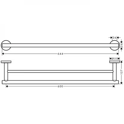 Полотенцедержатель, Hansgrohe Logis Universal, хром (41712000)