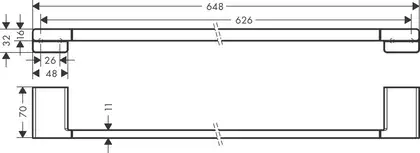 Полотенцедержатель Hansgrohe AddStoris 62,6 / 64,8 см, Brushed Bronze (41747140)