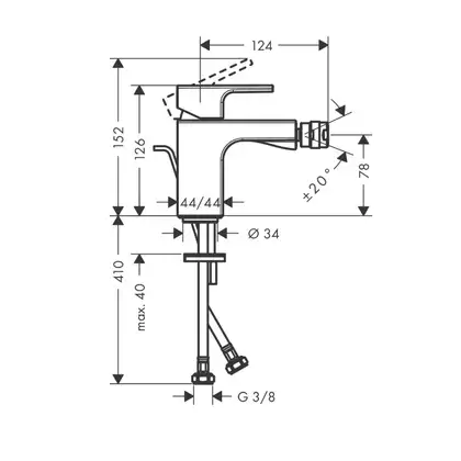 Hansgrohe Vernis Shape Змішувач для біде, хром (71211000) Hansgrohe Vernis Shape Змішувач для біде, хром (71211000)