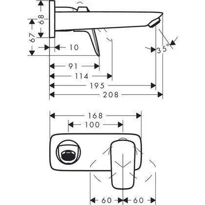 Hansgrohe Logis Смеситель для умывальника, хром (71220000)