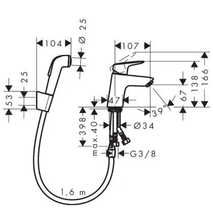 Hansgrohe Logis Змішувач для раковини, хром (71290000)