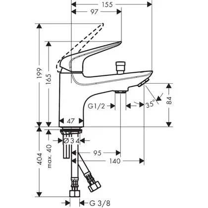 Hansgrohe Novus Смеситель для ванны, хром (71321000)
