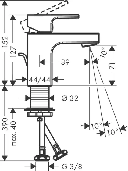 Hansgrohe Vernis Shape 70 Змішувач для умивальника, Matt Black (71560670) Hansgrohe Vernis Shape 70 Змішувач для умивальника, Matt Black (71560670)