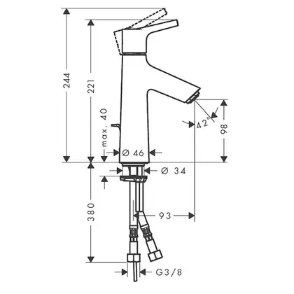 Hansgrohe Talis S 100 Смеситель для умывальника, хром (72020000)