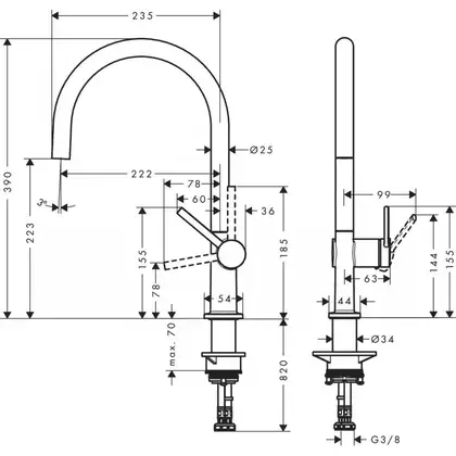 Hansgrohe Talis 220 Кухонный смеситель, черный матовый (72804670) Hansgrohe Talis 220 Кухонный смеситель, черный матовый (72804670)
