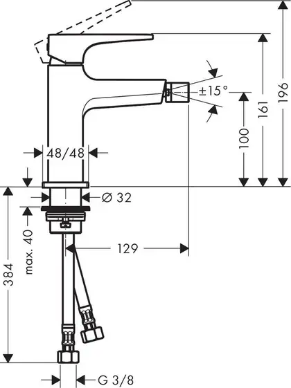 Hansgrohe Metropol Loop Смеситель для биде, хром (74520000)
