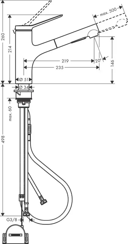 Hansgrohe Zesis M33 Смеситель для кухни, хром (74803000) Hansgrohe Zesis M33 Смеситель для кухни, хром (74803000)