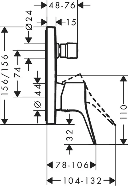 HANSGROHE Vivenis Змішувач для ванни, хром (75415000) HANSGROHE Vivenis Змішувач для ванни, хром (75415000)
