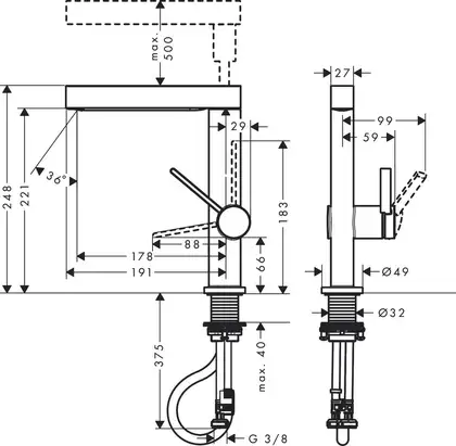 Hansgrohe Finoris 230 Змішувач для умивальника, хром (76063000) Hansgrohe Finoris 230 Змішувач для умивальника, хром (76063000)