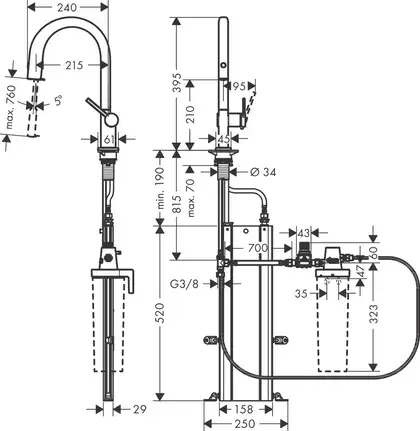Hansgrohe Aqittura M91 Змішувач для кухні, хром (76826000) Hansgrohe Aqittura M91 Змішувач для кухні, хром (76826000)