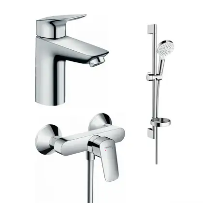 Набір змішувачів для душу Hansgrohe Logis (71100000 + 71600000 + 26553400), хром (20190002) Набір змішувачів для душу Hansgrohe Logis (71100000 + 71600000 + 26553400), хром (20190002)