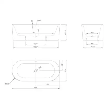 Ванна акрилова Knief Fresh Wall 180x80, білий глянцевий (010003106/010009106) (010003106_010009106) Ванна акрилова Knief Fresh Wall 180x80, білий глянцевий (010003106/010009106) (010003106_010009106)