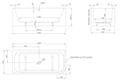 Ванна акрилова Knief Pure Right 180х80, білий глянцевий (0100248 / 010009106S) (0100248_010009106S) Ванна акрилова Knief Pure Right 180х80, білий глянцевий (0100248 / 010009106S) (0100248_010009106S)