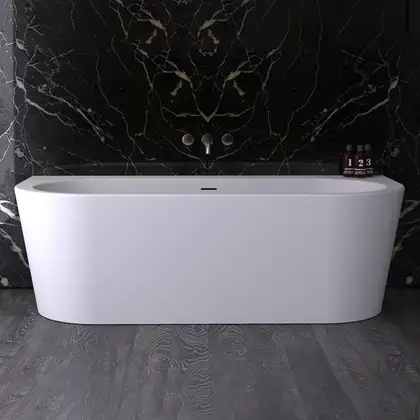 Ванна акрилова Knief Wall XS 165х75 з переливом Slot overflow, білий глянсовий (100255/010009106S) (0100255_010009106S)