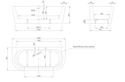 Ванна акрилова Knief Wall 180x80, щілинний перелив, білий матовий (0100277WM/010009106S) (0100277WM_010009106S) Ванна акрилова Knief Wall 180x80, щілинний перелив, білий матовий (0100277WM/010009106S) (0100277WM_010009106S)