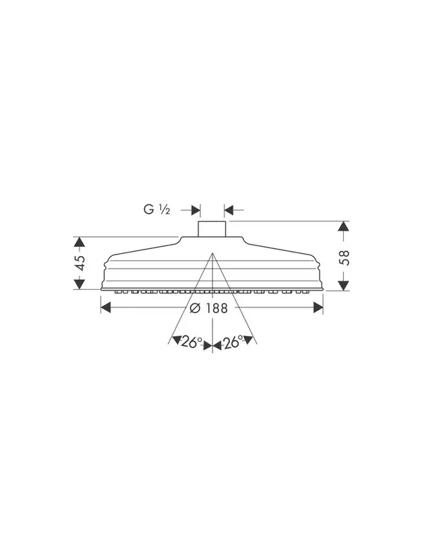 Верхній душ Axor Carlton180 1 jet, хром (28487000) Верхній душ Axor Carlton180 1 jet, хром (28487000)