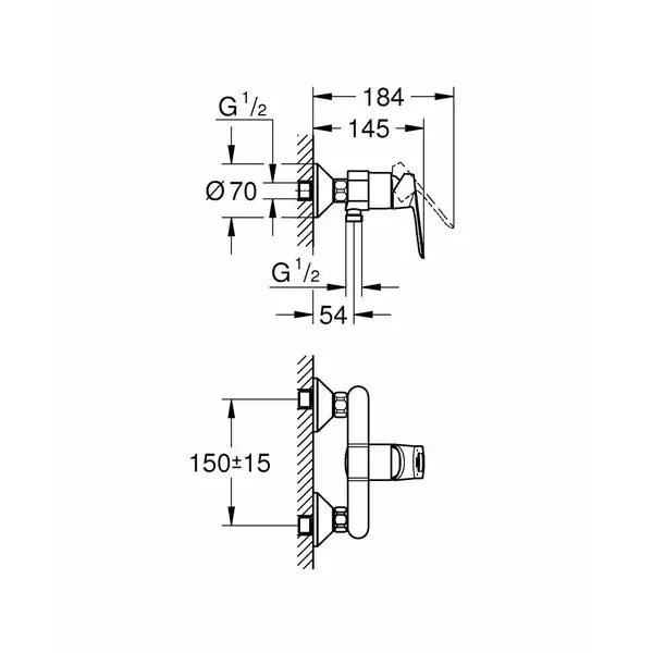 Змішувач для душу Grohe BauLoop (23634000)