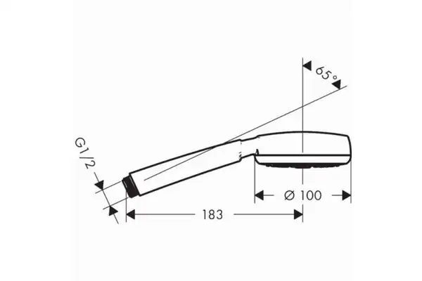 Ручний душ Hansgrohe Crometta 100 1jet, білий / хром (26825400)