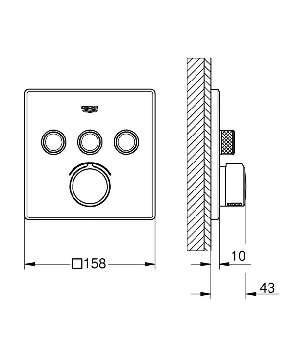 Змішувач для вбудованого монтажу Grohe SmartControl (29149000) Змішувач для вбудованого монтажу Grohe SmartControl (29149000)