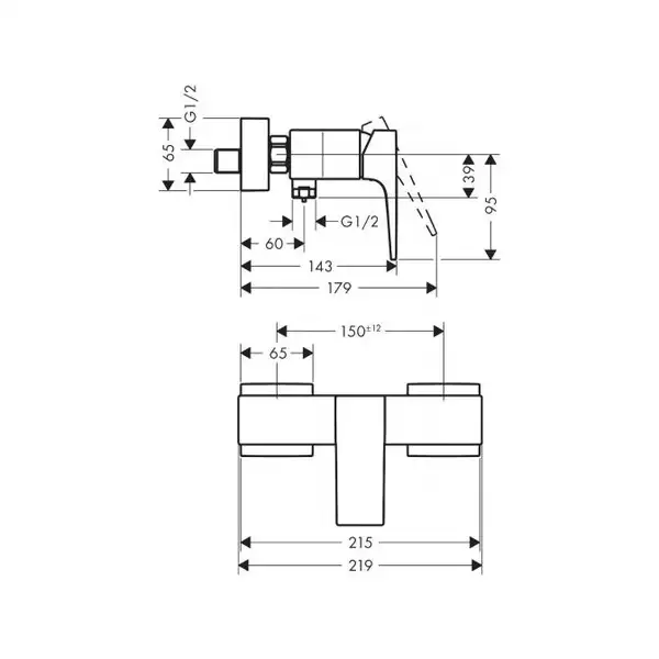 Змішувач для душа Hansgrohe Metropol Brushed Bronze (32560140) Змішувач для душа Hansgrohe Metropol Brushed Bronze (32560140)