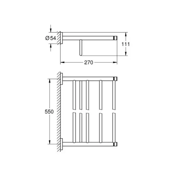 Полиця для рушників у ванну Grohe Essentials New (40800001)
