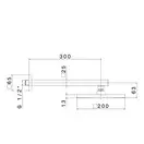 New-Form Верхній душ New Form Ergo-Q 20x20см з тримачем 30 см, хром (67797.21.018)