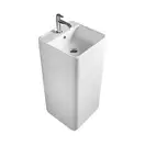 Nic-Design Умивальник окремо стоячий Nic Design Semplice 40х40х85 см з отвором під змішувач, злив у стіну, білий глянець (001371001)