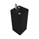 Nic-Design Умивальник окремо стоячий Nic Design Semplice 40х40х85 см з отвором під змішувач, злив у стіну, чорний глянець (001371008)