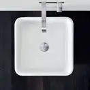 Nic-Design Умивальник окремо стоячий Nic Design Semplice 40х40х85 см без переливу, зі зливом у стіну, Salvia матовий (001372067)