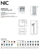 Nic-Design Умивальник окремо сточячий Nic Design Semplice 40х40х85 см з отвором під змішувач, зі зливом в підлогу, Fard глянець (001374072)