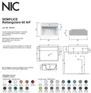 Nic-Design Умивальник на стільницю з переливом Nic Design Semplice 60х45х16 см, Sabbia матовий N/F (001384051 NF)