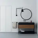 Умивальник підвісний Nic Design Elen 120 чаша зліва, antracite (001734CF013) (001734013CF)