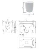 Унітаз підлоговий Nic Design Semplice, білий (003368001)