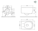 Nic-Design Унітаз підвісний Nic Design Ovvio 37,4х53х28,5 см, Argilla матовий (003479052)