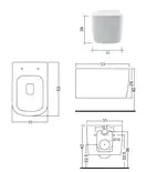 Nic-Design Унітаз підвісний Nic Design Semplice 35x53x29h, білий матовий (003699003)