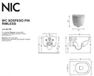 Nic-Design Унітаз підвісний Nic Design Pin 55х37, білий матовий (003709003)