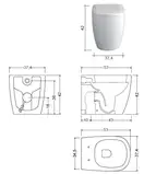Унітаз підлоговий Nic Design Ovvio 37,4х53х42 см, чорний глянець (003859008)