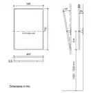 Дзеркало відкидне NOFER для людей з інвалідністю 70x50 см, Satin (08023.S)