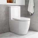 Унітаз підлоговий Quarter Bath Deep 63cm з бачком, кришкою Slim та зливним механізмом, білий (70DE06001.00.1_30SCD.03WG)