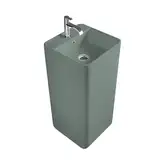 Nic-Design Умивальник окремо стоячий Nic Design Semplice 40х40х85 см з отвором під змішувач, злив у стіну, Salvia матовий (001371067)