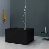 Ванна зі штучного каменю Nic Design Tub 100х100х60h см, чорний глянсовий (014234008)