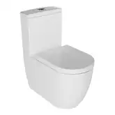Унітаз підлоговий Quarter Bath Deep 63cm з бачком, кришкою Slim та зливним механізмом, білий (70DE06001.00.1_30SCD.03WG)